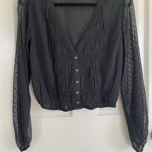 Chiffon dotted blouse